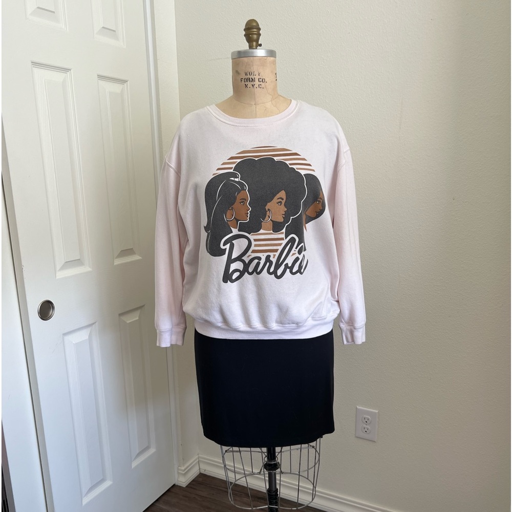 Barbie Sweatshirt - light pink Black Barbie - 2x